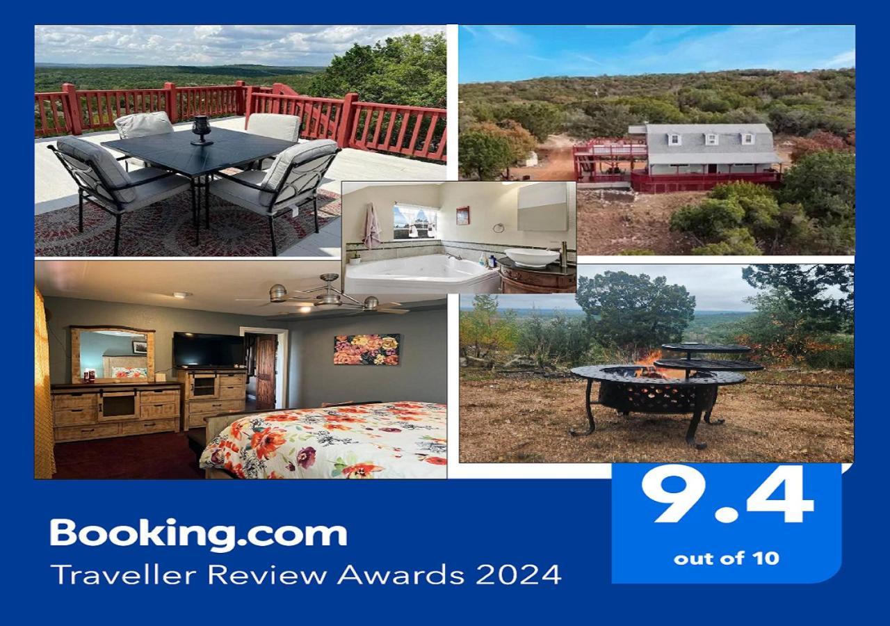 Entire 2Br 2Ba Hilltop View Home Sleeps 7 Pets 4 Acres Jacuzzi Central Ac Kingbeds Free Wifi-Parking Kitchen Washerdryer Starry Terrace Two Sunset Dining Patios Grill Stovetop Oven Fridge Onsitewoodedhiking Wildlife Coveredpatio4Pets & Birds Singing! Marble Falls Buitenkant foto